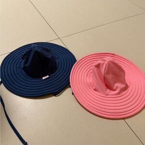 Rufflebutts Swim Hat - 0-12 months - Navy and Pink